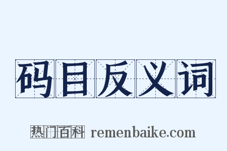 码目反义词是什么意思的图片